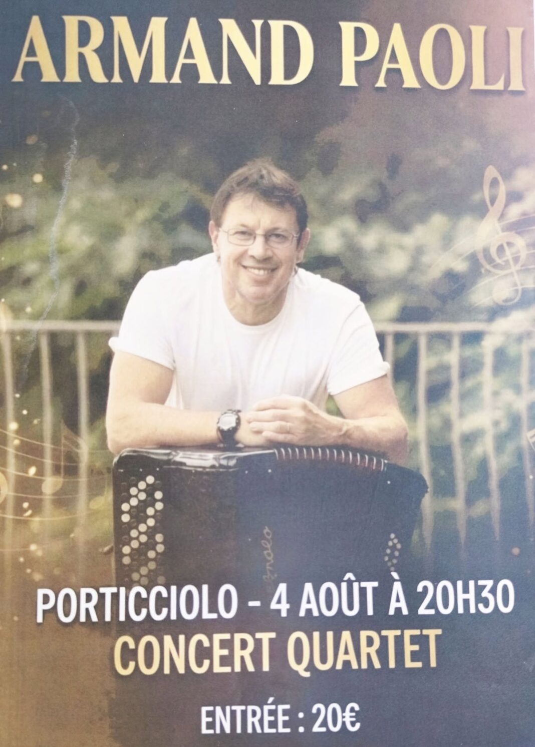 A Porticciolu : Armand Paoli, Quartet, le 4 août ! A Porticciolu : Armand Paoli, Quartet, le 4 août !
